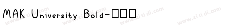 MAK University Bold字体转换
